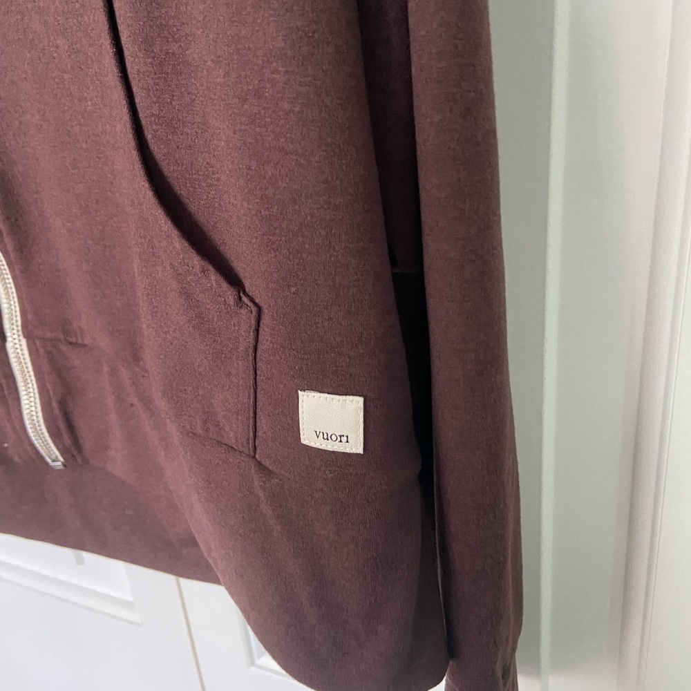 vuori brown halo knit zip up jacket - Picture 2 of 7